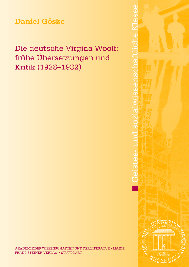 [Cover: Daniel Göske: Die deutsche Virginia Woolf]