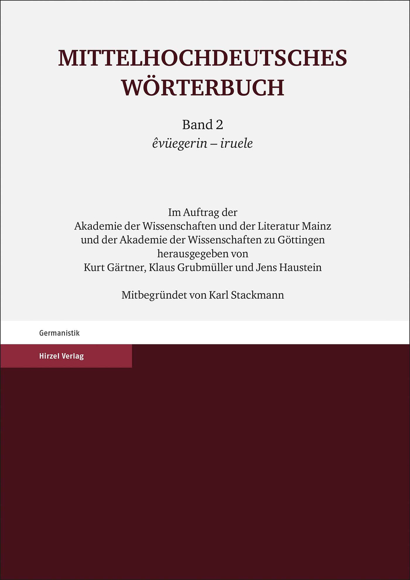[Cover] Mittelhochdeutsches Wörterbuch